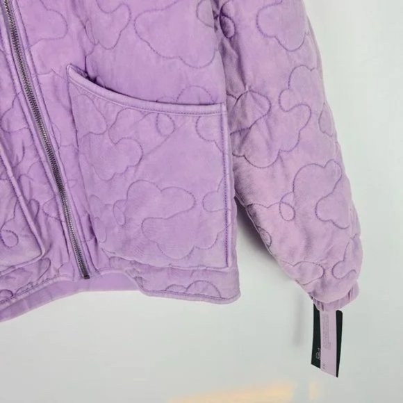 NWT Wild Fable Hooded Quilted Jacket Light Purple Full Zip Size Small S NEW - Picture 4 of 10